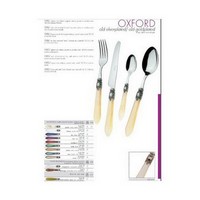 photo Complete OXFORD Cutlery Set - 24 Pieces RADICA Mother of Pearl Handle - Silver Ring 2